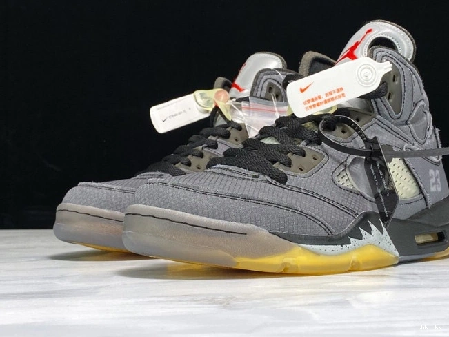 Rep TB Air 5 Off-White CT8480-001 x Jordan Black 0822
